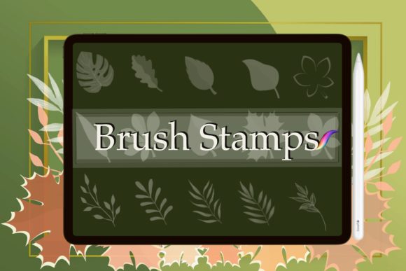 Download 16 Leaves Stamp Brushes Procreate - Stamp brushes Collection