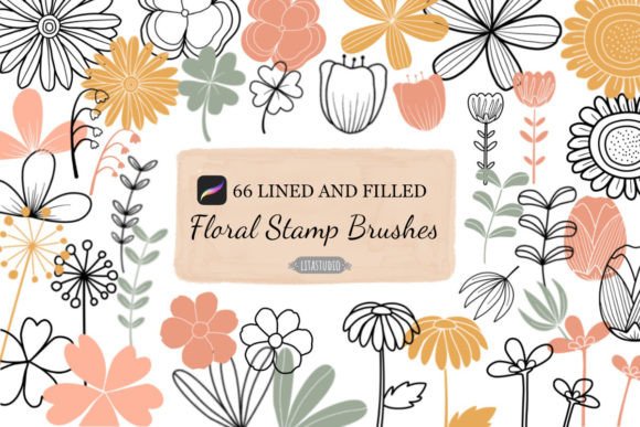 Download 66 Botanical Procreate Stamp Brushes - Stamp brushes Collection