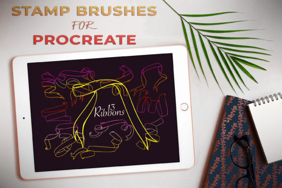 Download Ribbon Procreate Stamp Brushes - Stamp brushes Collection