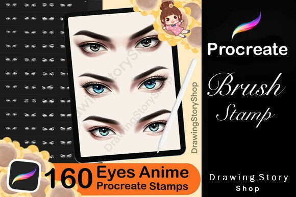 Download 160 Procreate Eyes Stamp Brushes - Stamp brushes Collection