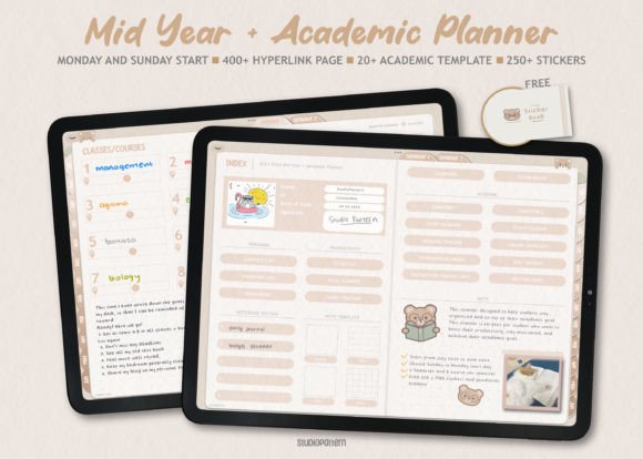 Download All in One Digital Academic Planner - Academic planner Collection