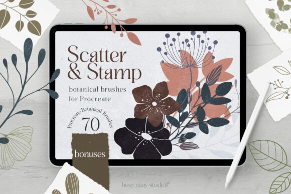 Download Botanical Procreate Stamp Brushes - Stamp brushes Collection