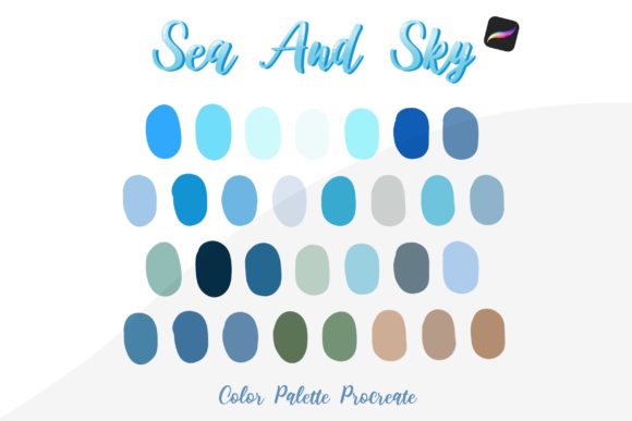Download Sea and Sky Procreate Color Palette - Premium Resources