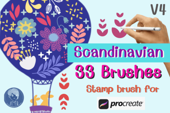 Download Scandinavian V4 Stamp Brushes Procreate - Stamp brushes Collection