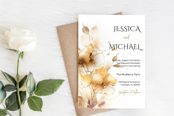 Download Autumn Golden Wedding Invitation - Autumn Collection