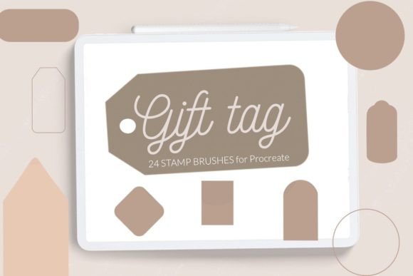 Download Gift Tag  Procreate Stamp Brushes, Blank - Stamp brushes Collection