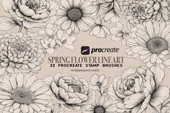 Download Procreate Flower Stamp Brushes - Stamp brushes Collection