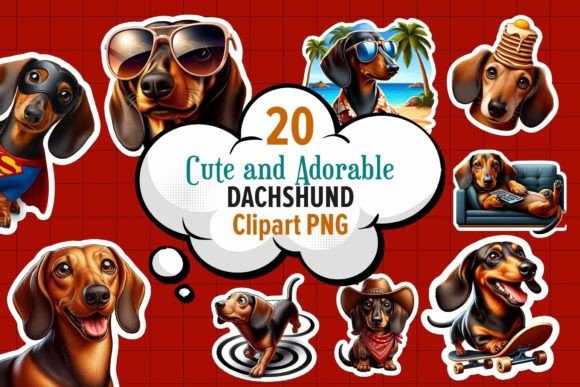 Download Cute and Adorable Dachshund Clipart PNG - Dachshund Collection