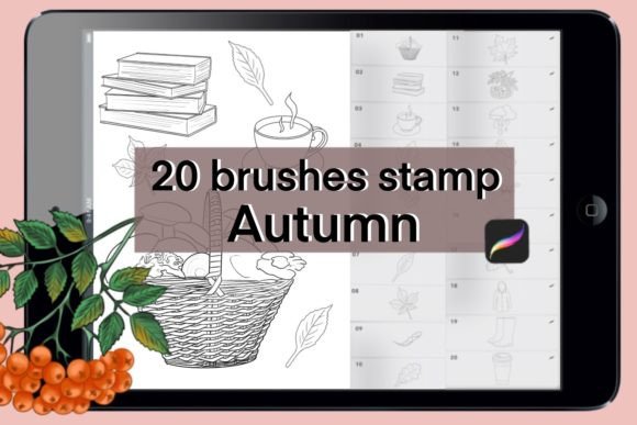 Download Stamp Brushes Procreate "Autumn" - Autumn Collection