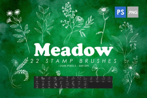 Download Meadow Stamp Brushes - Stamp brushes Collection