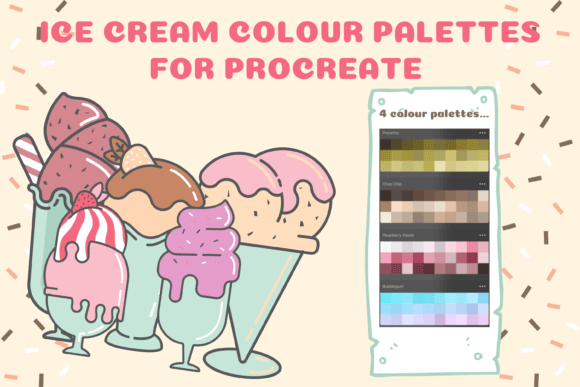 Download Procreate Ice Cream Colour Palettes X 4 - Palettes Collection