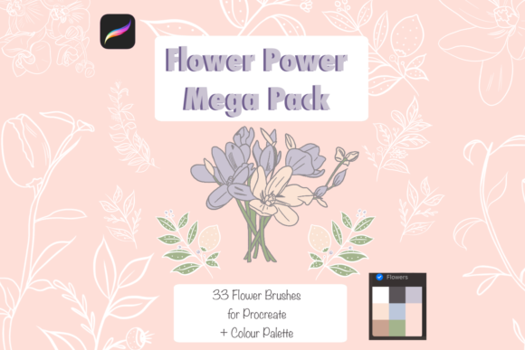 Download Floral Stamp Brushes for Procreate - Stamp brushes Collection