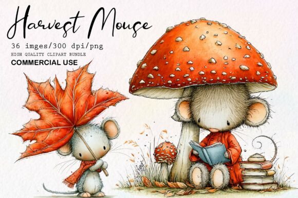 Download Cute Autumn Harvest Mouse PNG Clipart - Premium Resources
