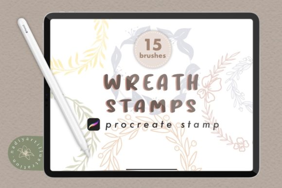 Download Wreaths Procreate Stamp Brushes - Stamp brushes Collection