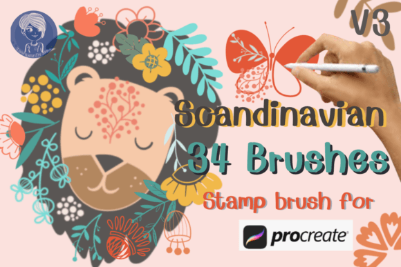 Download Scandinavian V3 Stamp Brushes Procreate - Stamp brushes Collection