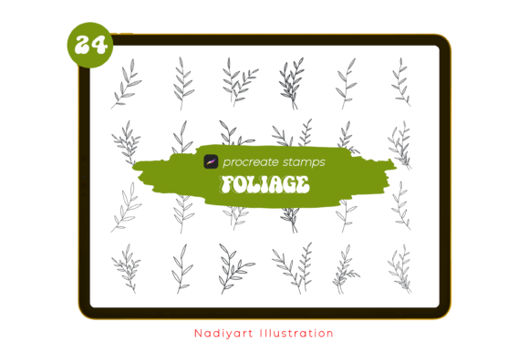 Download Foliage Procreate Stamp Brushes - Stamp brushes Collection