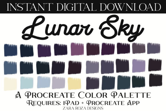 Download Lunar Sky Procreate Color Palette - Sky procreate Collection