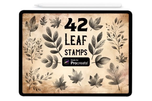 Download 42 Leaf Procreate Stamp Brushes - Stamp brushes Collection