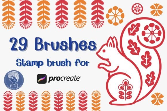 Download Scandinavian V1 Stamp Brushes Procreate - Stamp brushes Collection